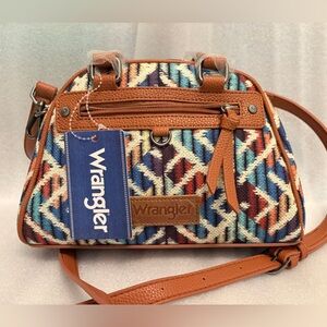 Wrangler Aztec Tapestry Satchel + Crossbody Convertible Bag - Western Boutique